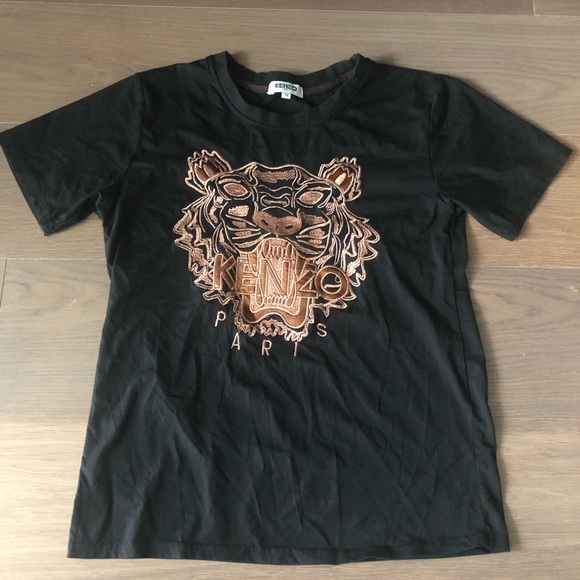 Kenzo Tops - Kenzo Black T-shirt medium rose gold logo